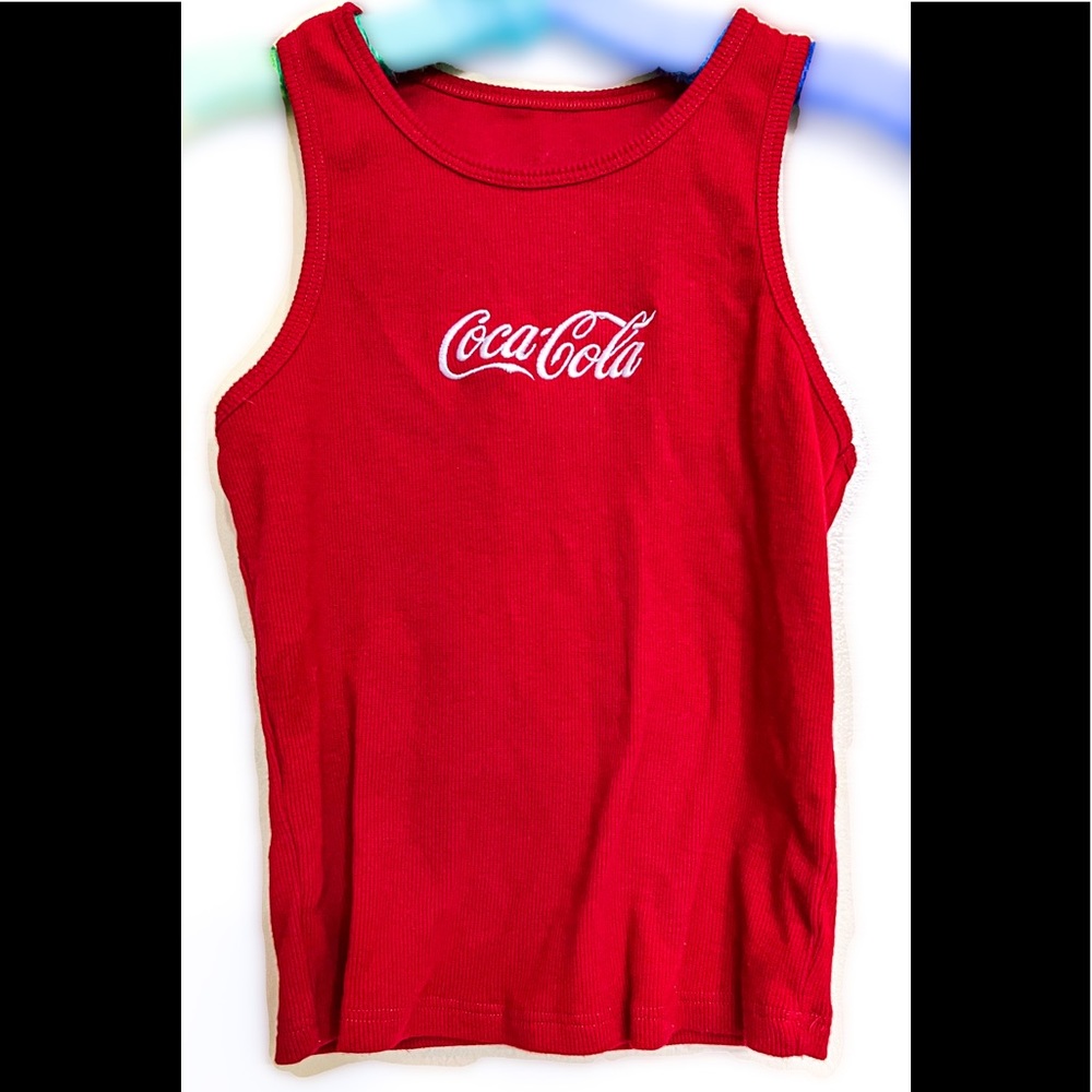 ❤️🥤Coca-Cola Embroidered Red Tank Top Women’s Sz Small Excellent Condition🥤❤️